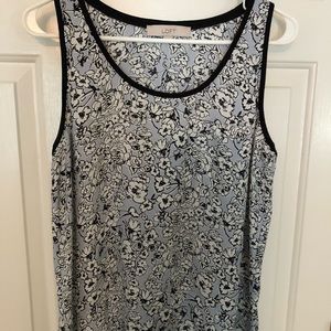 Loft blue floral sleeveless top